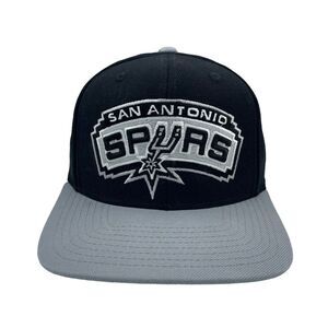 San Antonio Spurs Logo Side Logoman Snapback Hat Mitchell & Ness NBA GUV EUC